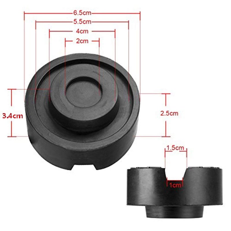DEDC Universal Floor Jack Pad,Pinch Weld Side Frame Rail Protector Puck,Slotted Rubber Jack Pad Adapter Car Lift Frame Rail Protection Accessorie - 1 Pc - Image 3
